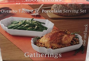 OVER AND BACK - Oven To Table - 2 Piece Porcelain Serving Set