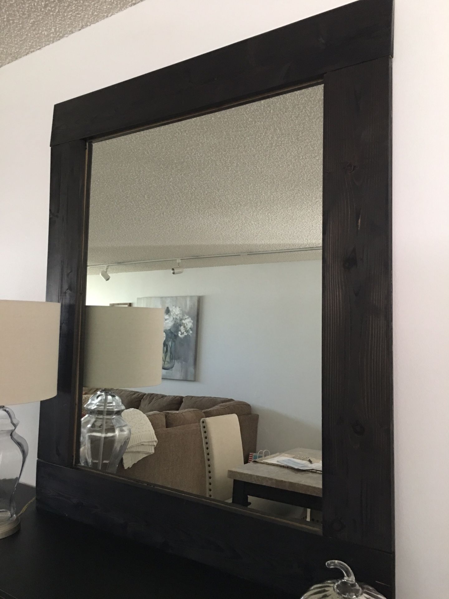 Wood frame mirror 42 x 48