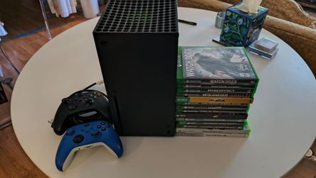 Xbox Series X w/ 2 controllers, 14 games
