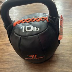 Kettlebell-Weights Soft Kettle Bell with Handle - 10  Lbs