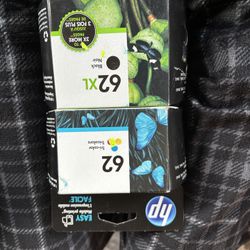 HP 62 Tri-color And 62 Black XL