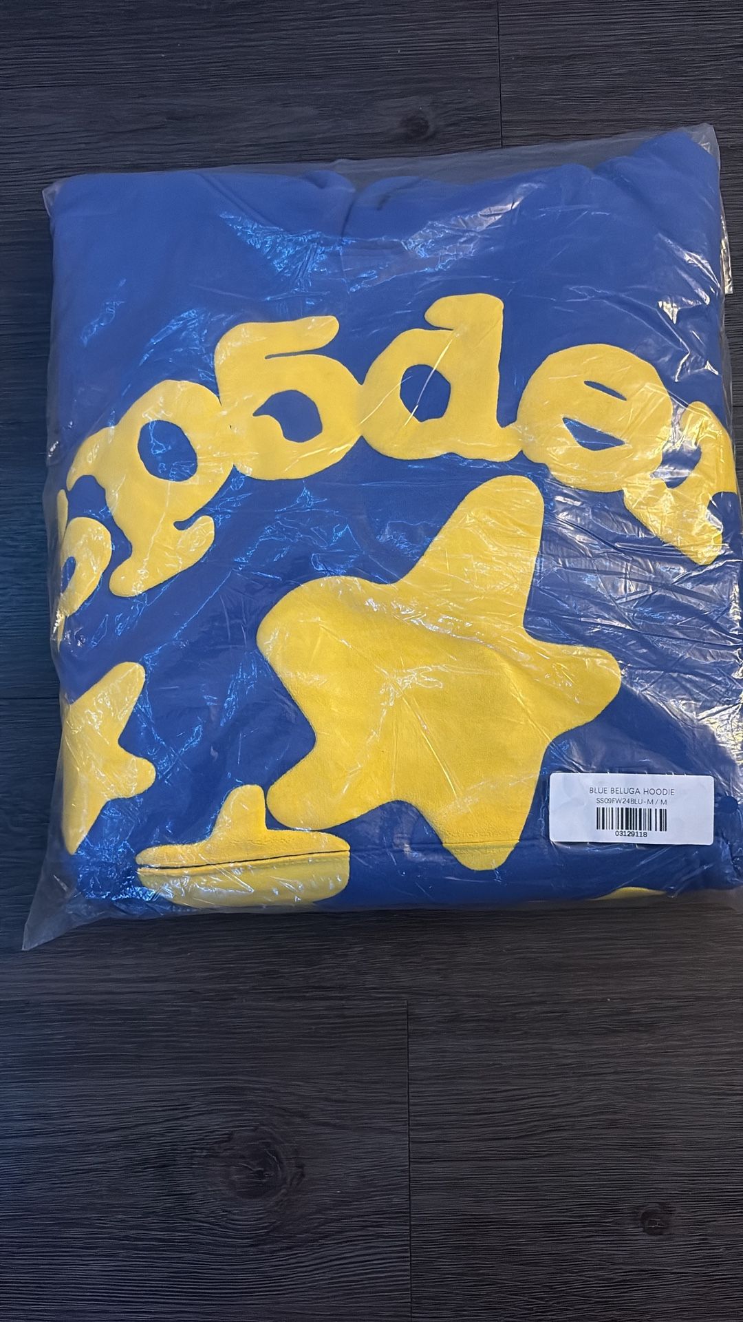 blue and yellow Beluga Spider Hoodie