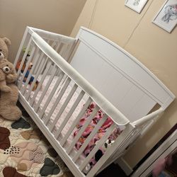 Crib, Mattress, Waterproof Covers, And Sheets