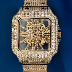 Moissanite 14.01 ctw Skeleton Watch 