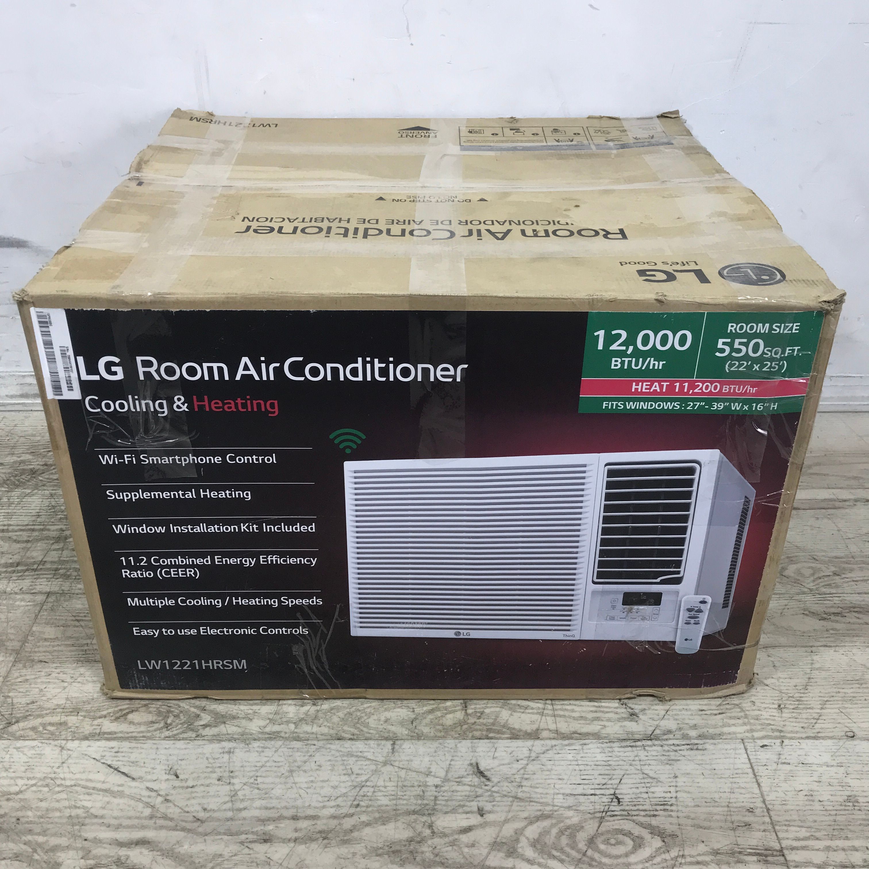 LG 12K BTU 230V Smart Window Air Conditioner with Heat
