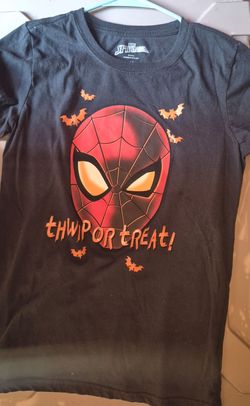 Boys Spiderman shirt size 14 Halloween