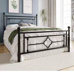 King Size Metal Platform Bed Fram