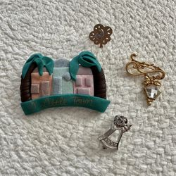 Avon Holiday Retired Pins & 1 Clay Pin