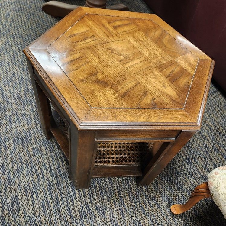 Vintage Hexagonal Side Table