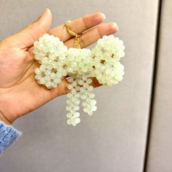 Crystal beads  bow keychain