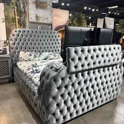 😴NUEVA Cama /Television Lift  /Chiminea LED/ 2 Colores 😴