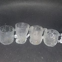Vintage Mcdonalds Flinstone Set Of 4 Glasses