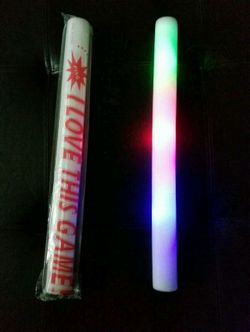 18.5” Glowing and flashing Foam Light Sticks