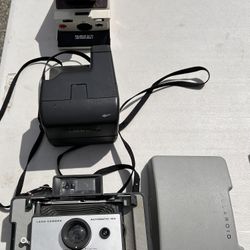 Set of Vintage Polaroid Cameras