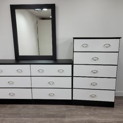 Dresser With Mirror And Chest  ... Comoda Con Espejo Y Gavetero 