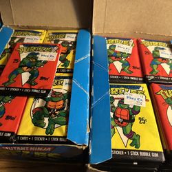1989 TMNT Trading Cards Unopened Boxes