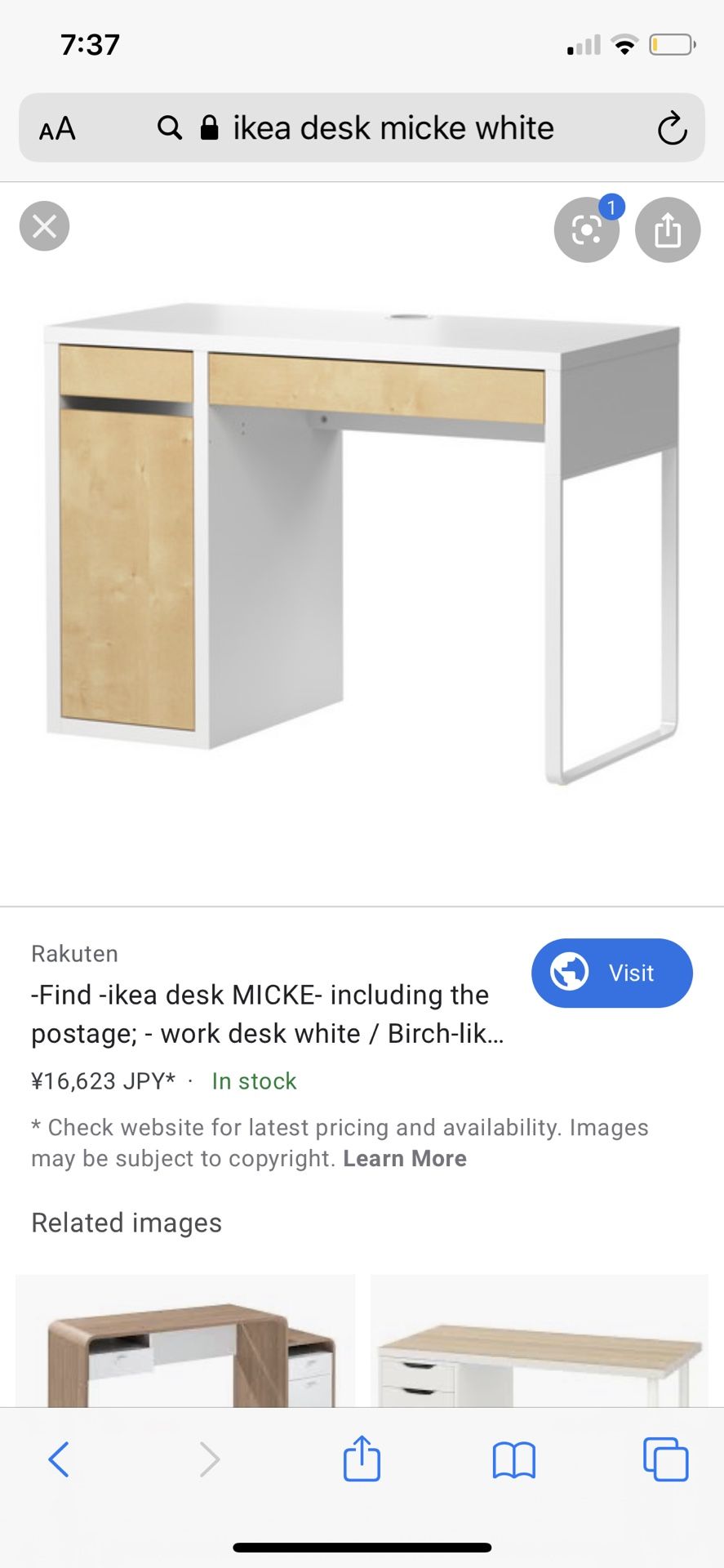 IKEA white desk