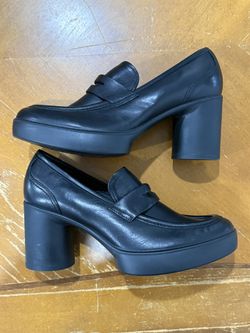 ECCO Women's Sculpted Lx 55 Block-Heeled Loafer Size 40/9