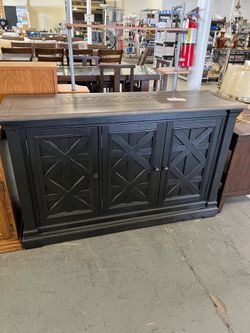 Tyler creek grey black buffet cabinet  (in store)