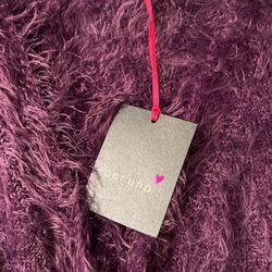 NWT New With Tags Purple Per Una Eyelash Knit, Bolero Cardigan Sweater Super Soft Kids, Size 12 (fit Adult XS) Made In Turkey