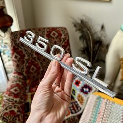 Vintage Mercedes-Benz 350 SL Trunk Emblem