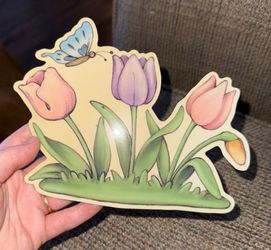 large flower and butterfly magnet