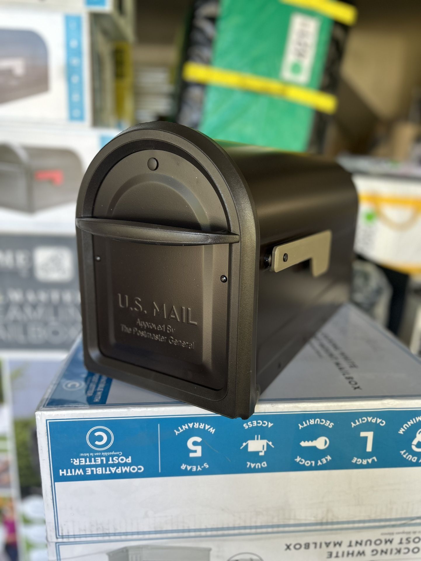 Architectural Mailboxes Galvanized Steel Post Mount Rubbed Bronze 