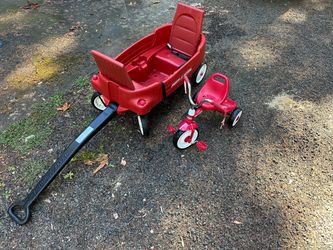 Radio Flyer two person wagon and tricycle