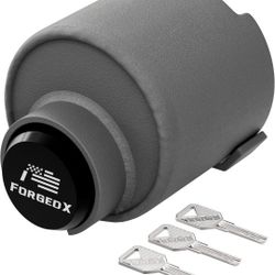 Trailer Lock Heavy Duty Anti Theft Lock Fits 2 5/16-Inch Couplers, Secures Safety Chains, for Trailers, RVs, and Boats (Black)