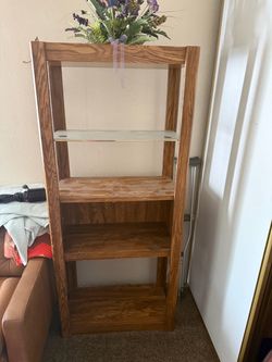 Wooden 4-Shelf Bookcase