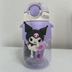 kuromi water bottle with straps