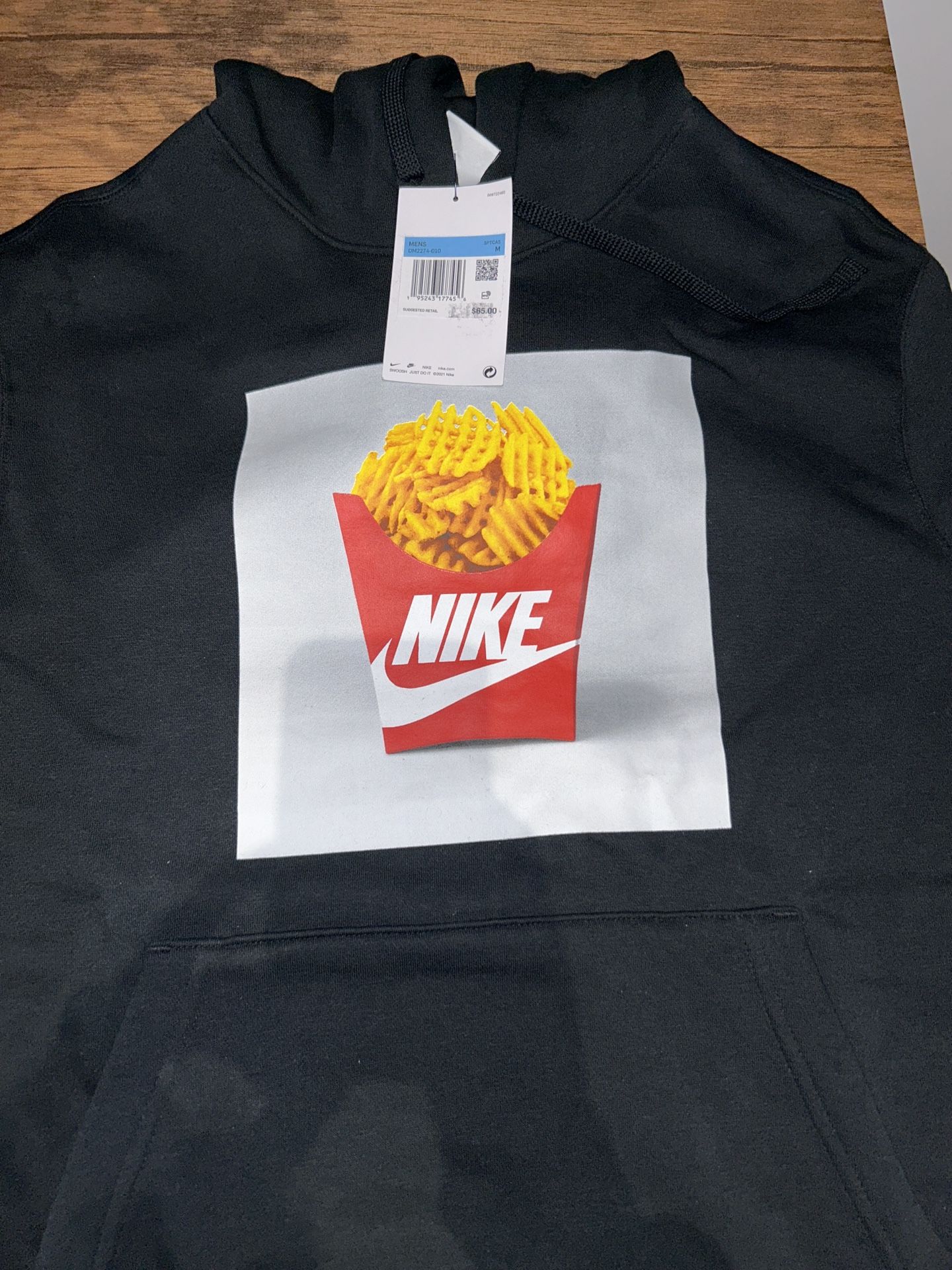 Nike Waffle Fries Hoodie - Black Size M