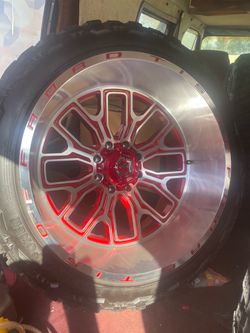 A set rims with tires for f250