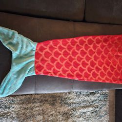 Kids Sized Mermaid Tail Fleece Snuggy