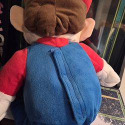 Large Super Mario Plush 22" Stuffed Toy Pillow Back Pocket Nintendo 2015