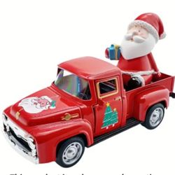 Red Cristmas Truck With Santa