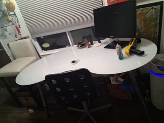Glass table white board table Glass