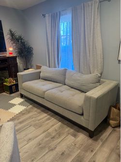 Modern Light Gray Sofa – Excellent Condition – $300 OBO