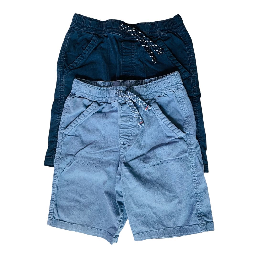 2-Pair Boys Size 10 Drawstring Shorts with Pockets
