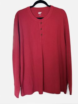 Lends' End Men’s Super -T Long Sleeve Henley Shirt 