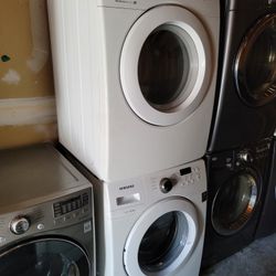 Samsung Front Load Washer And Stackable Gas Dryer Set 