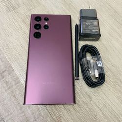 Samsung Galaxy S22 Ultra Burgundy 128gb Unlocked (price Is Firm)