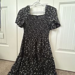 Floral Black Dress
