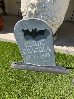 Count Dracula Halloween Tombstone Decoration