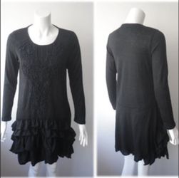 Ruffle layer flounce dress with beautiful crochet