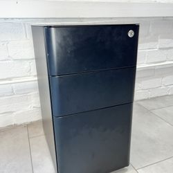 Black 3-drawer filing cabinet, Slim Design Under Desk Storage