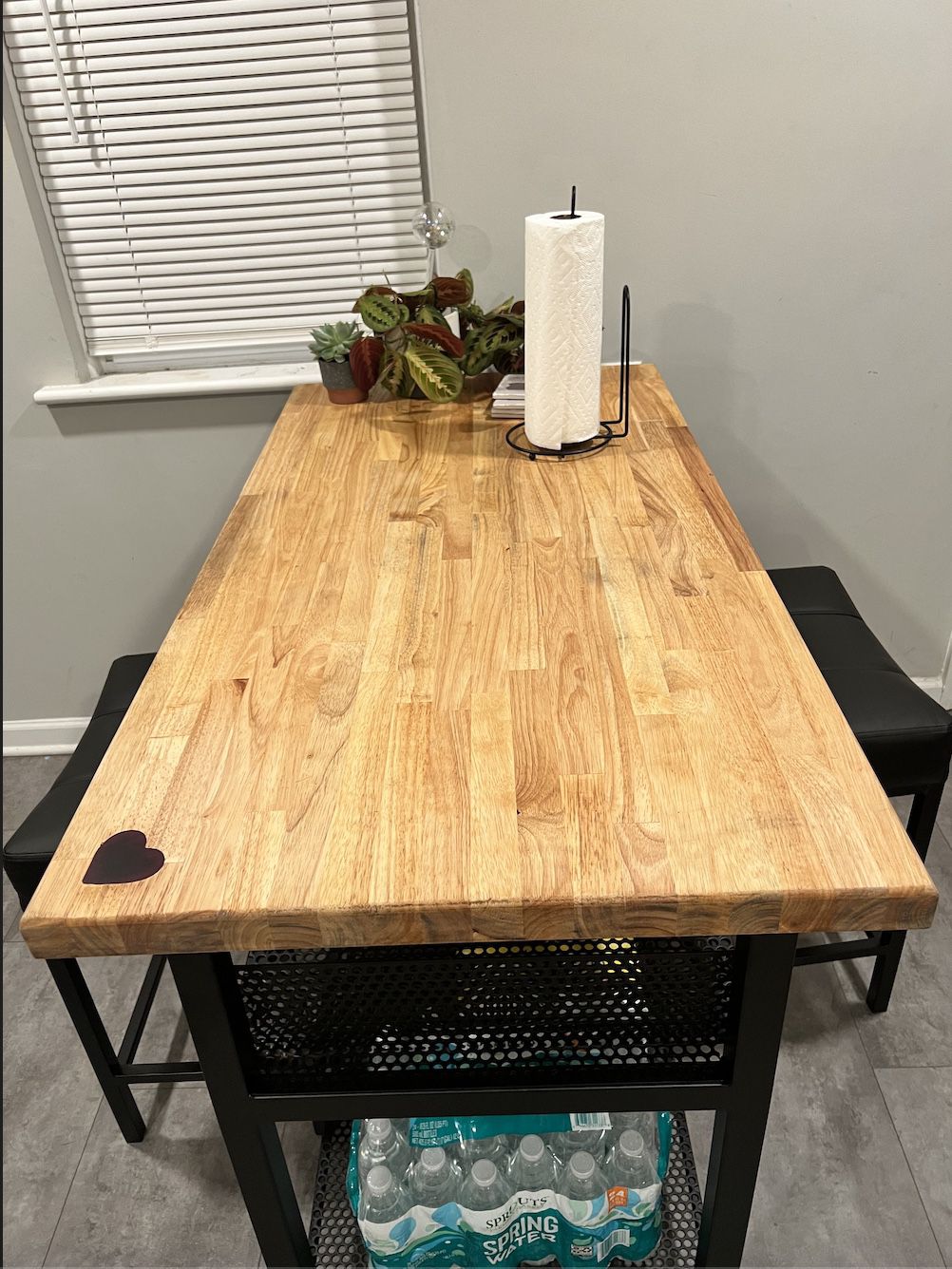Purple Heart Wood Table With Storage