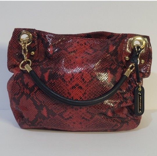 Cynthia Rowley Res Leather Embossed Snake Skin Bag 