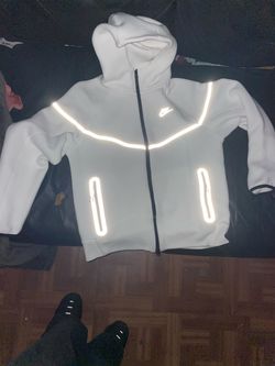 white reflective nike tech