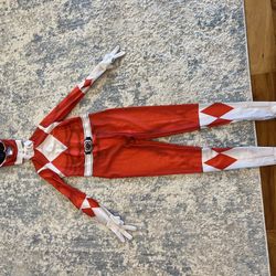 Kids Red Power Ranger Costume New